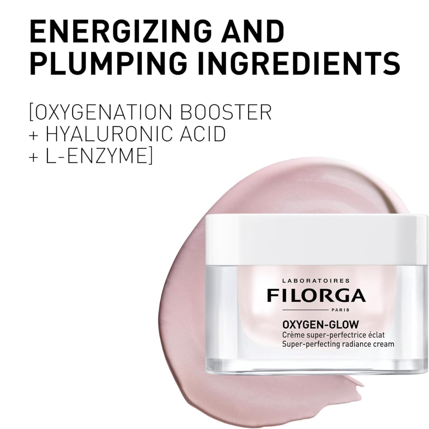 Oxygen-Glow Super-Perfecting Radiance Crema Diaria para la Piel, Tratamiento Hidratante con un Impulso Hidratante de Ácido Hialurónico y Enzimas Desintoxicantes para una Cara Impecable