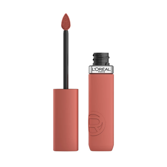 L'Oréal Paris, Infallible Matte Resistance Nudes, Labial Líquido Mate Larga Duración 16hr, Color Intenso con Ácido Hialurónico, Tono Rose Heat 630, 5ml