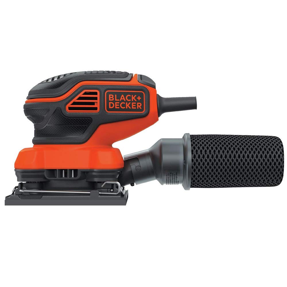 BLACK+DECKER - Lijadora órbita eléctrica de 2.0 amperios (BDEQS300)