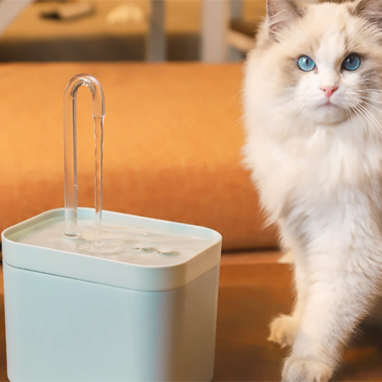 LIANNAW108 Fuente de Agua para Gatos,1.5 L Bebedero para Gatos Automático,Ultra Silencioso,3 Modos Ajustables,con 3 Filtros de Repuesto,para Gatos y Perros