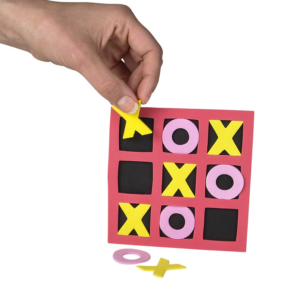 Juego de Mesa Tic Tac Toe Espuma 5x5 Pulgadas para Niños 24 Piezas