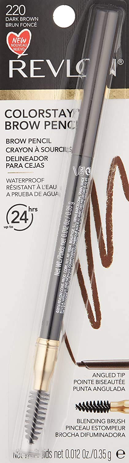 Lápiz Delineador de Ceja Revlon Dark Brown Colorstay