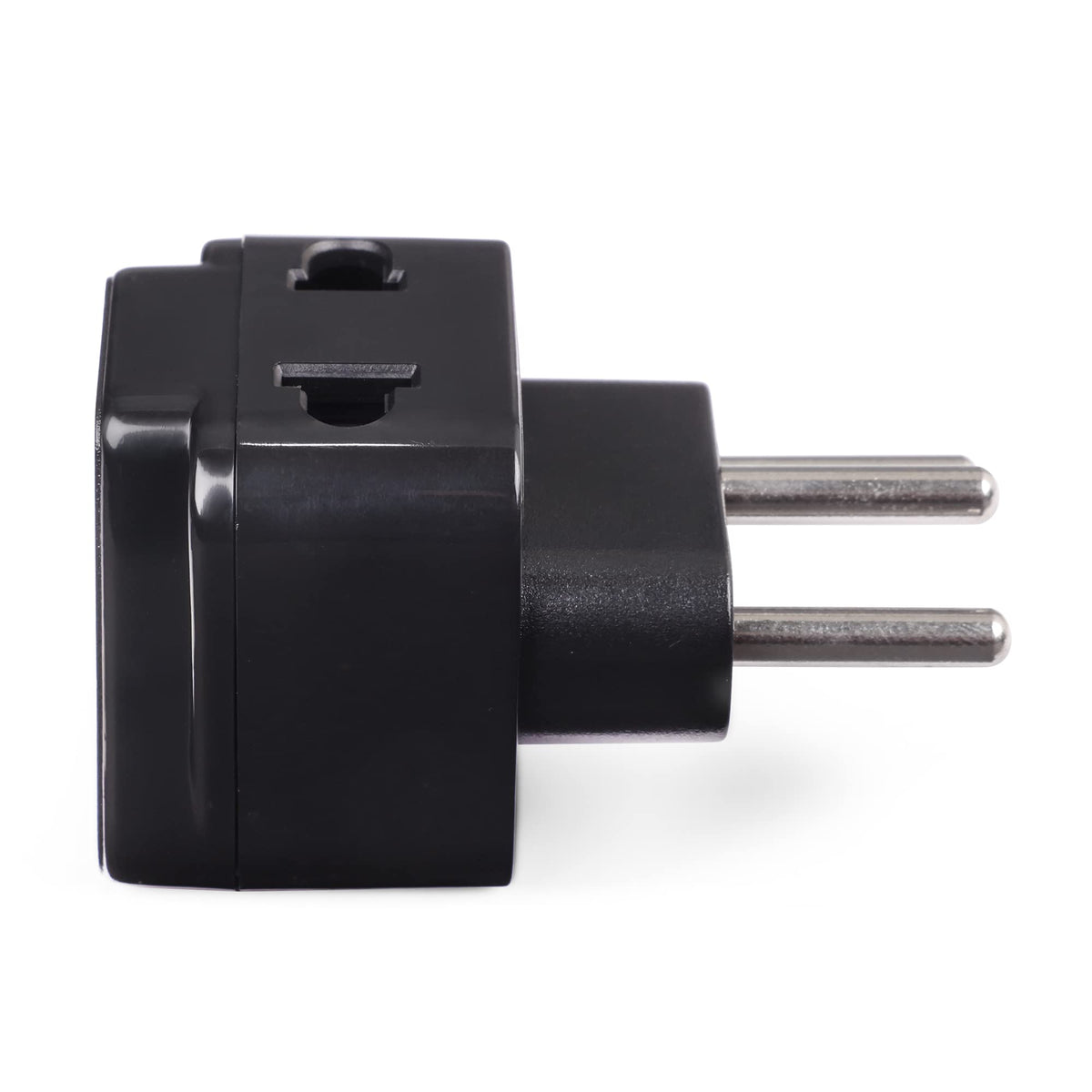 Adaptador de Enchufe Tipo J Orei Negro 2 en 1 USA a Suiza Pack de 4