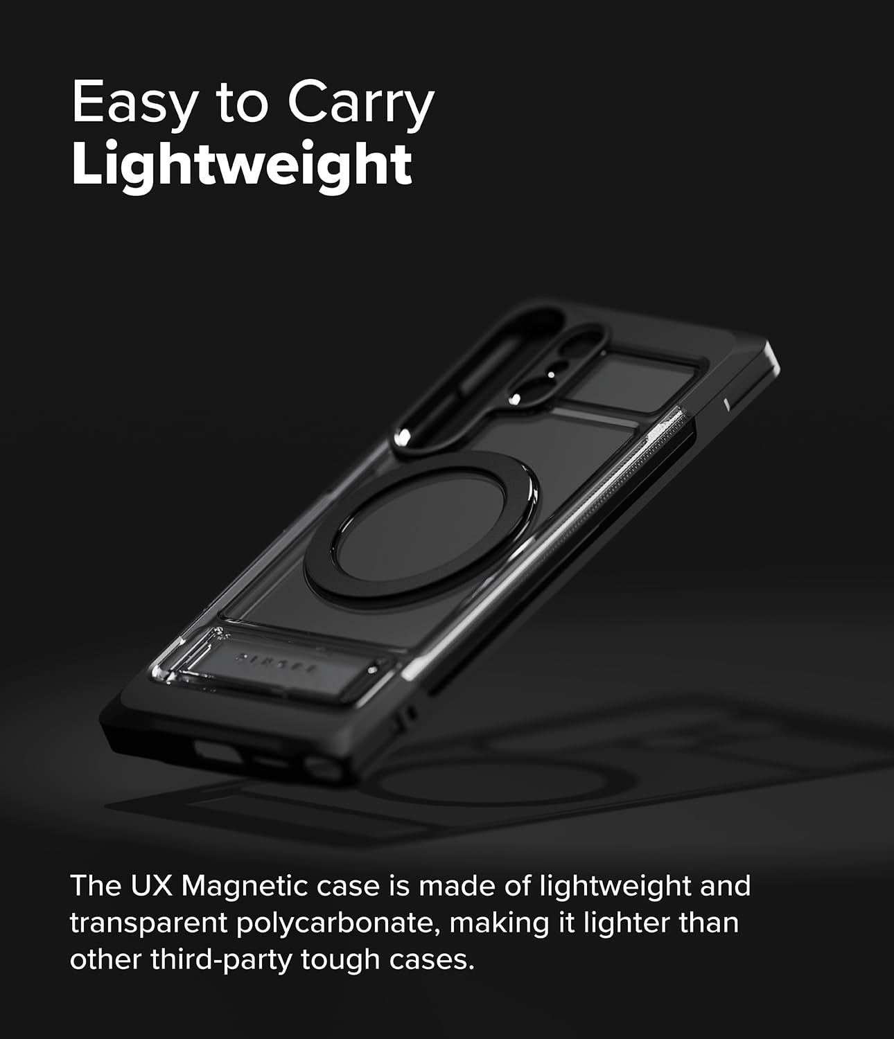 Funda Ringke UX Magnetic Samsung Galaxy S25 Ultra Smoke Black Doble Capa Protectora Magnética con Soporte