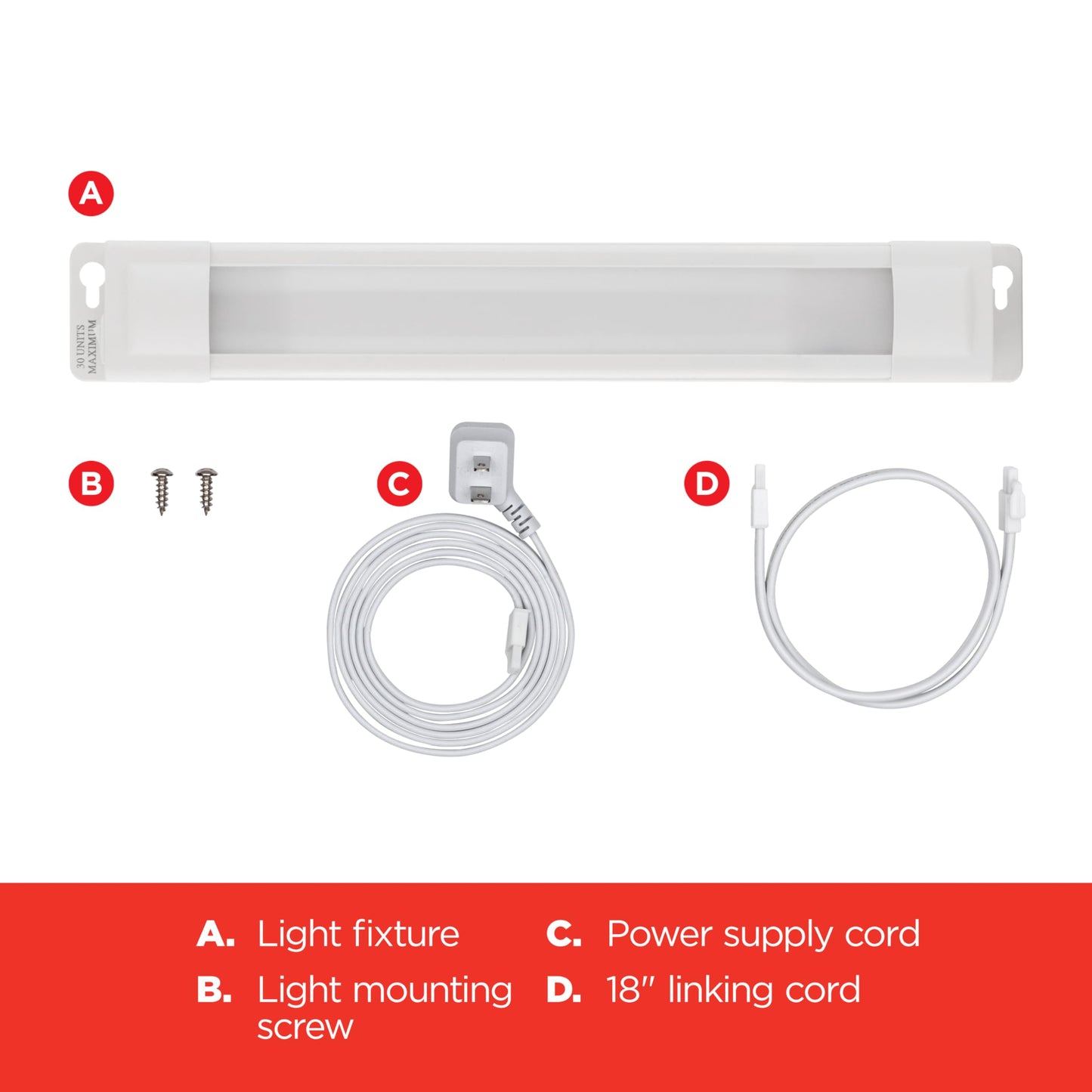 Luminaria LED UltraPro Blanca Brillo Seleccionable Iluminación Debajo del Gabinete para Cocina