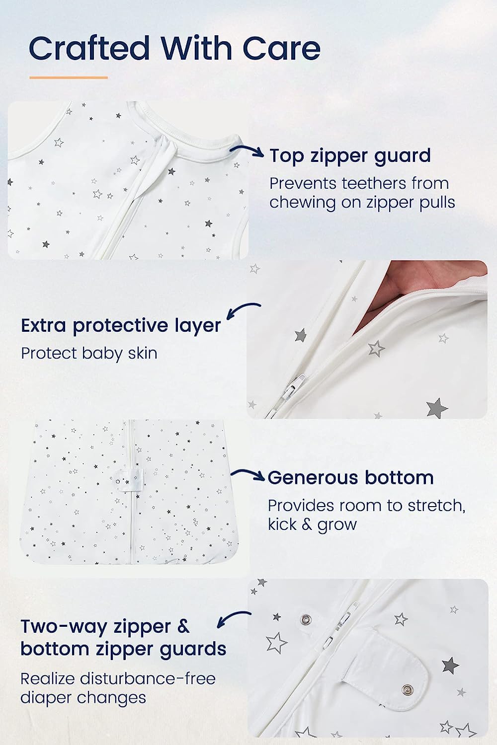 TotAha - Saco de dormir para niños pequeños 1.0 TOG para 2T-3T-4T, manta suave y portátil, saco de dormir para bebés con cremalleras seguras de 2 vías, saco de dormir para todas las estaciones para