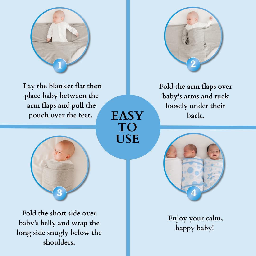 Miracle - Manta para envolver – Ayuda a tu recién nacido a dormir más tiempo, saco de dormir suave y seguro para bebés – Manta para envolver fácil de usar para un bebé tranquilo (celosía coral)