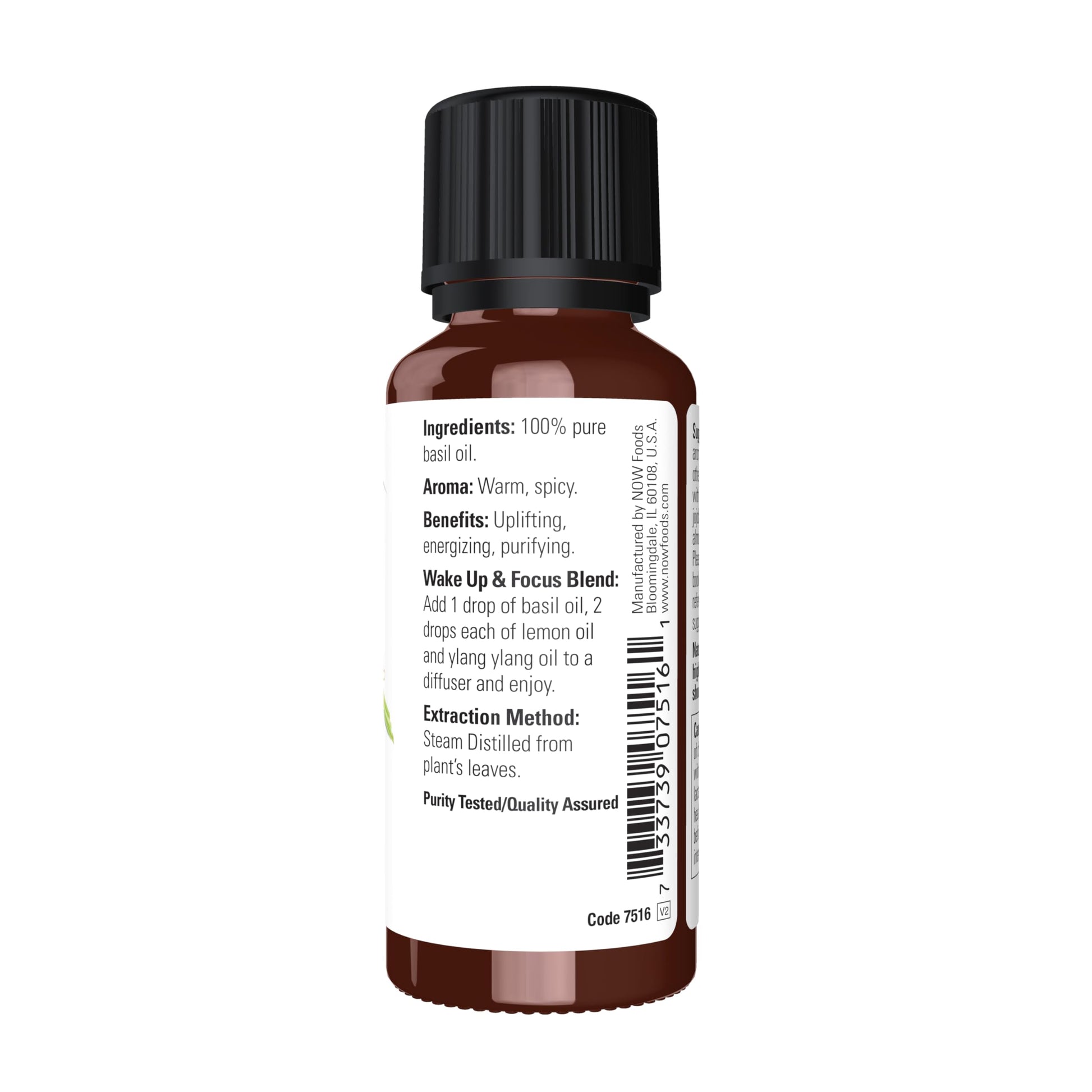 NOW Basil Oil, 1-Ounce