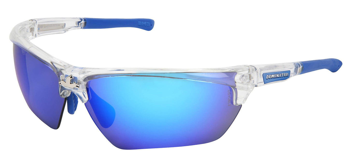 Anteojos de Seguridad MCR Safety Espejo Diamante Azul Marco Transparente
