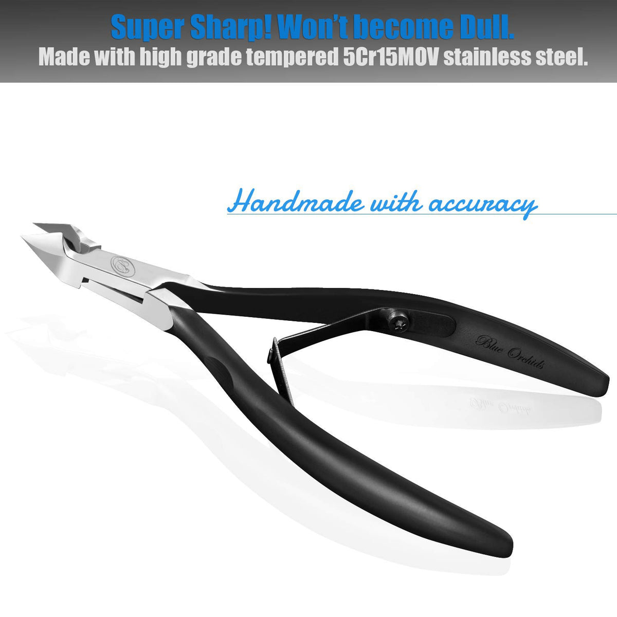 Cuticle Trimmer with Cuticle Pusher Cuticle Nipper Professional Grade Stainless Steel Cuticle Remover Cutter Clipper Durable Pedicure Manicure Tools for Fingernails and Toenails