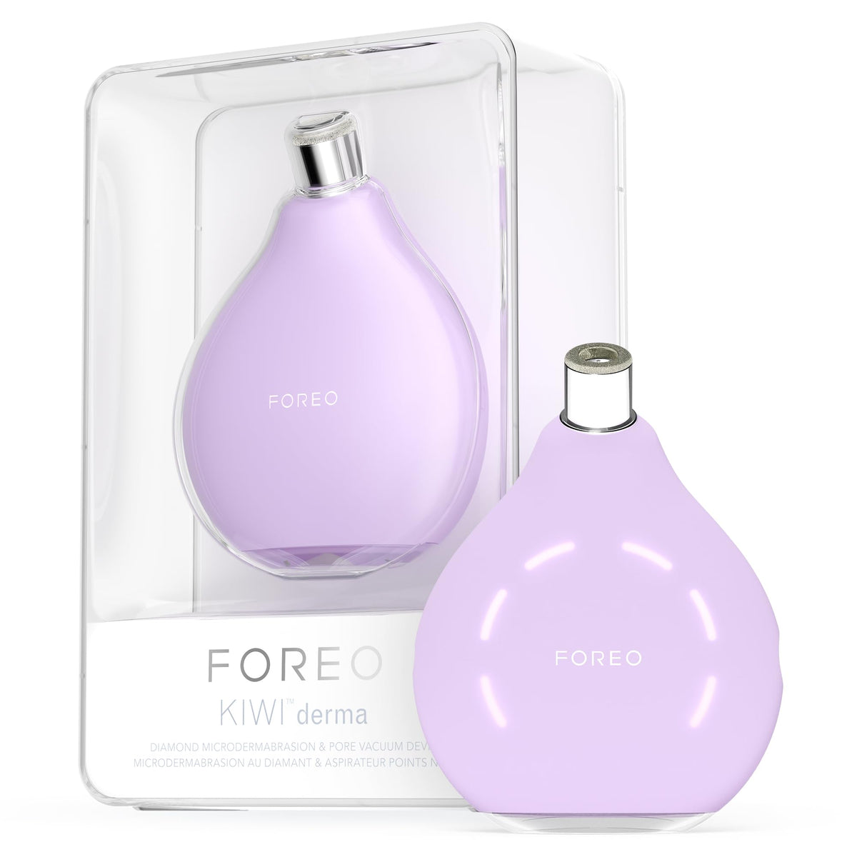 FOREO KIWI Derma– Limpiador facial electrico – Succionador puntos negros – Microdermoabrasion con punta de diamante – Eliminación granos e poros – Limpieza profunda poros