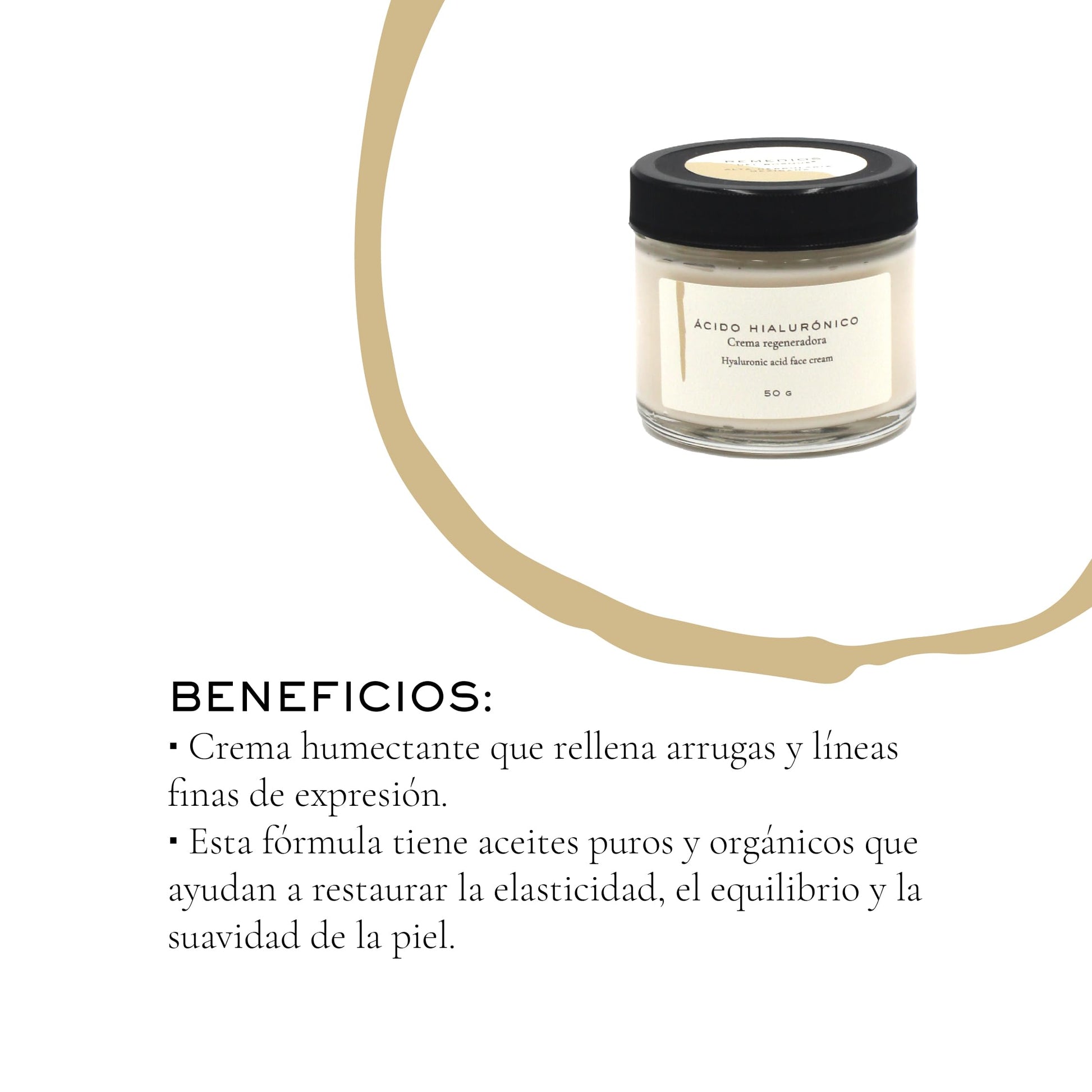 Remedios del Bosque 2 Pack Crema Regeneradora con Ácido hialurónico BIO 50 Gramos, Hidrata y Humecta Intensa y Profundamente.