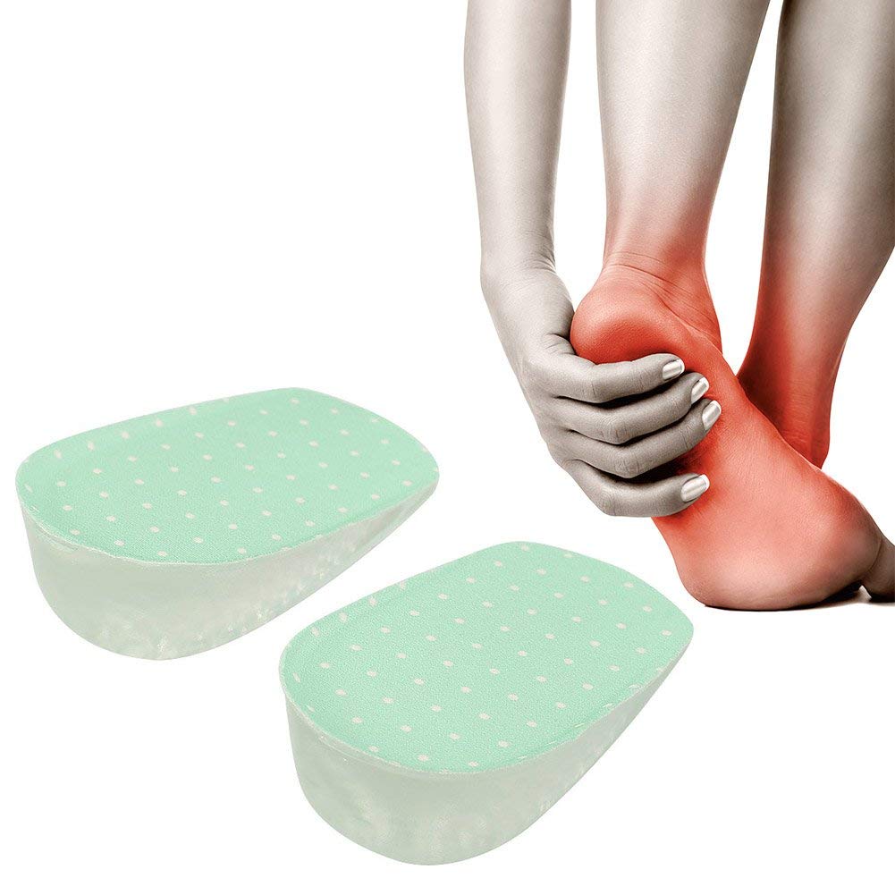 Plantillas Ortopédicas TMISHION Verde Gel de Silicona con Aumento de Altura 3.5cm