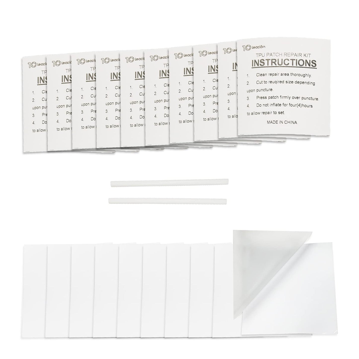 Juego de Parches de TPU 10Leccion Transparente para Piscina y Juguetes Inflables