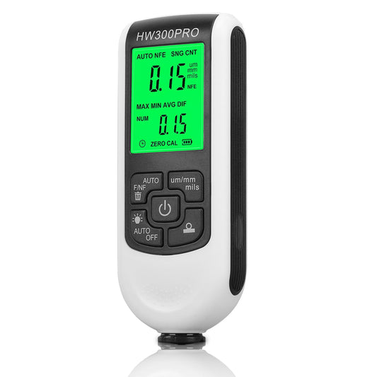 2022 Nuevo Medidor de Espesor de Recubrimiento Digital, Sonda de Ultra Alta Precisión, Medidor de Espesor de Pintura Mil para Medición de Espesor de Pintura Automotriz(Blanco)