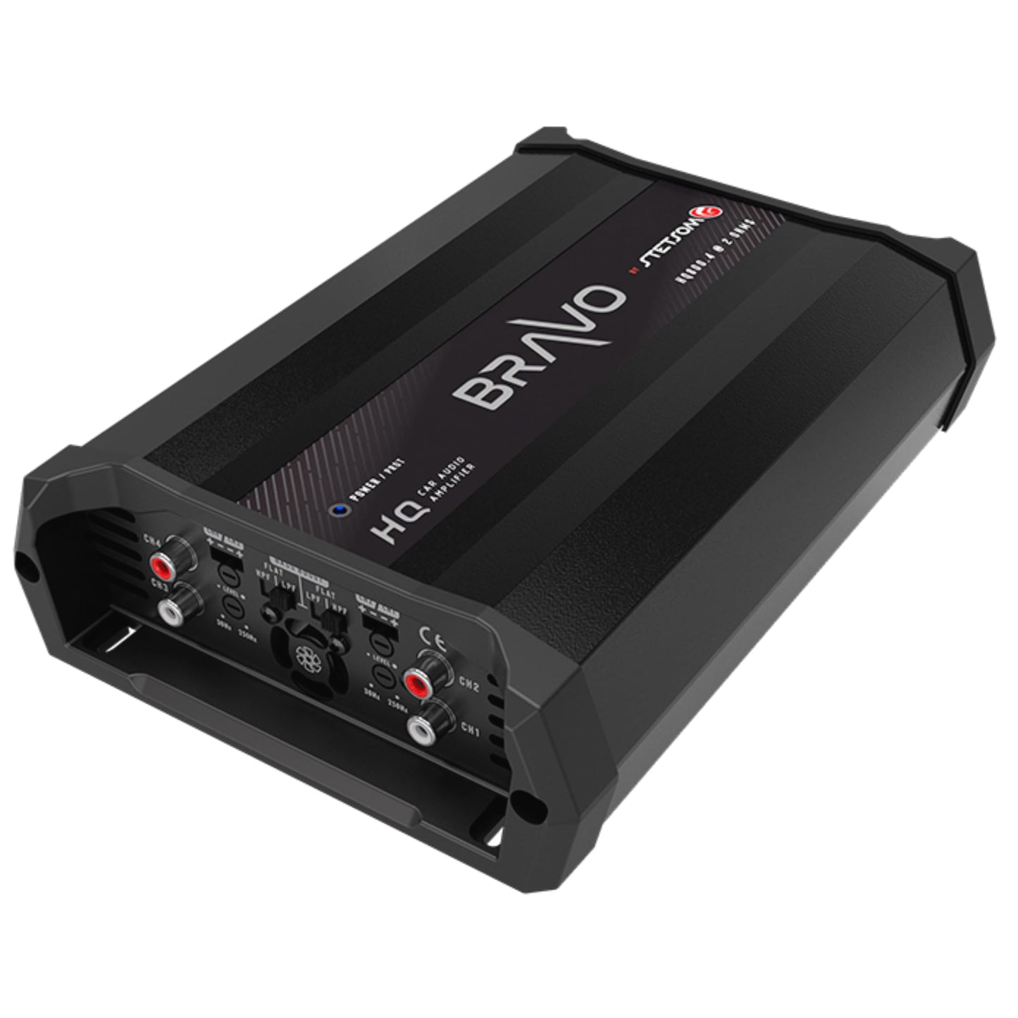 Amplificador Digital de Audio Stetsom Bravo HQ 800.4 Multicanal para Coche 2 Ohmios Estables 800 Vatios RMS