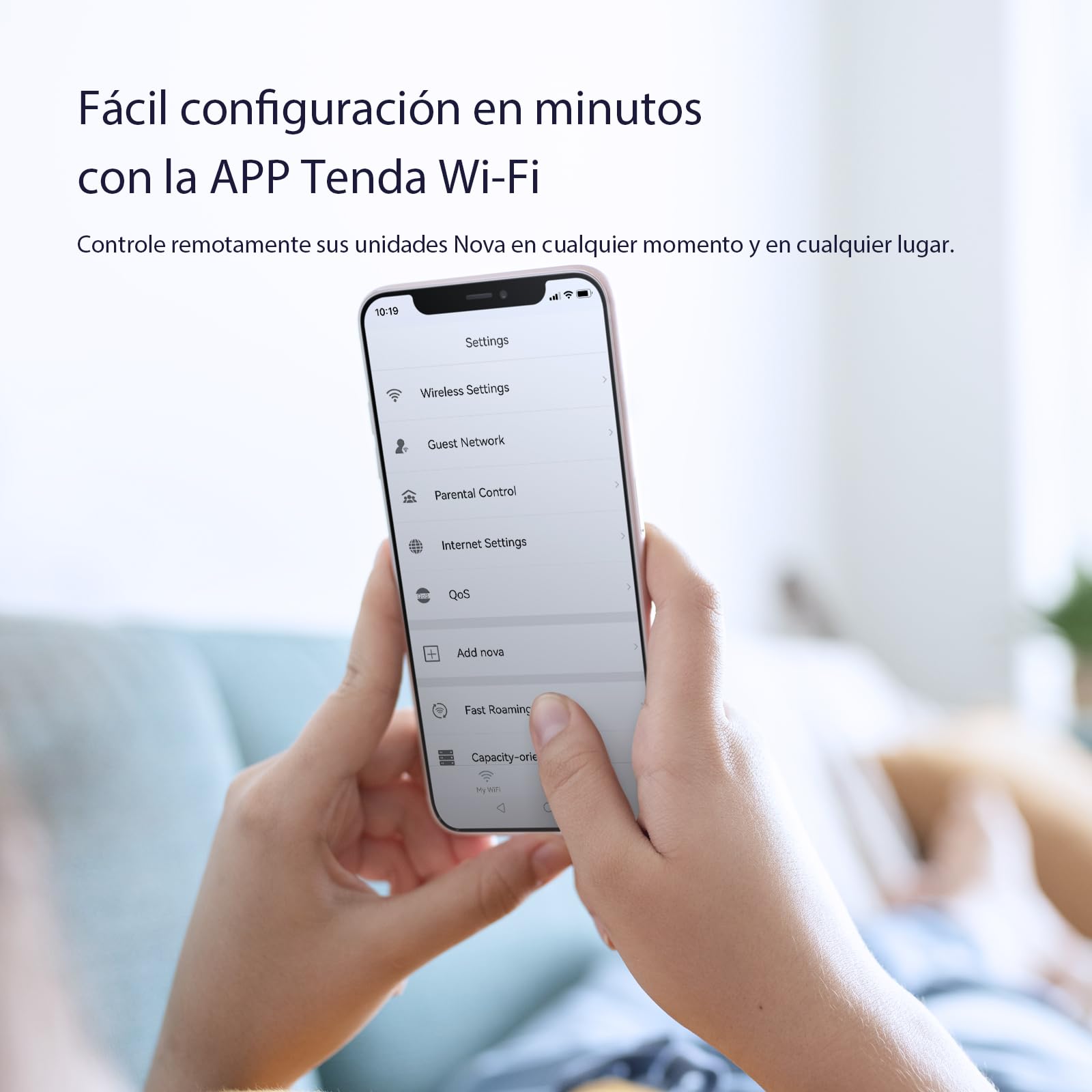 Tenda Nova WiFi Mesh System MW3 - Router WiFi de Malla para Todo el hogar AC1200, hasta 867 Mbps en 5 GHz, Cubre hasta 200 m2, Red de Malla de Doble Banda, Funciona con Alexa, 2-Pack