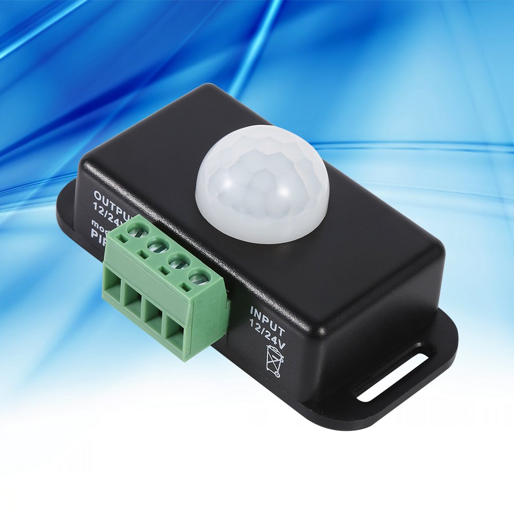 Interruptor detector de sensor de movimiento PIR infrarrojo de seguridad corporal para tira de luz LED DC 12V / 24V