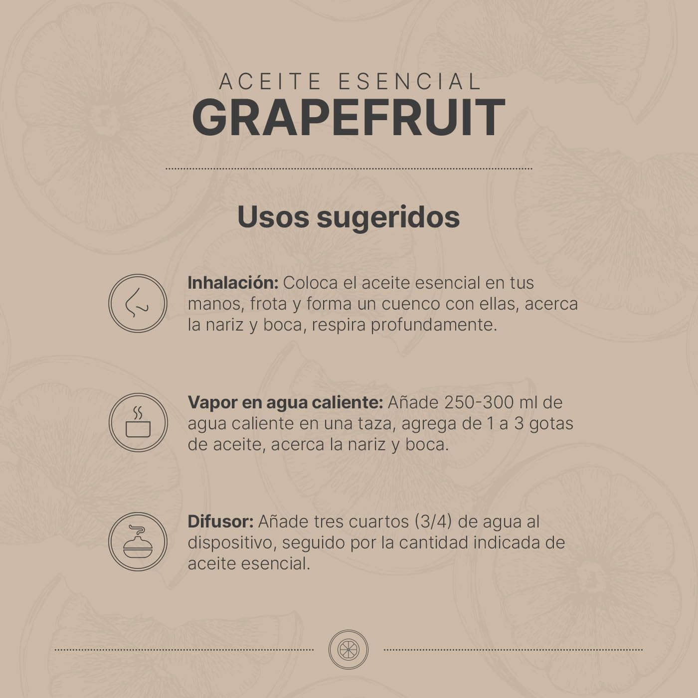 Aceite Esencial B Life Toronja Ingredientes Puros y Naturales de 50 ml