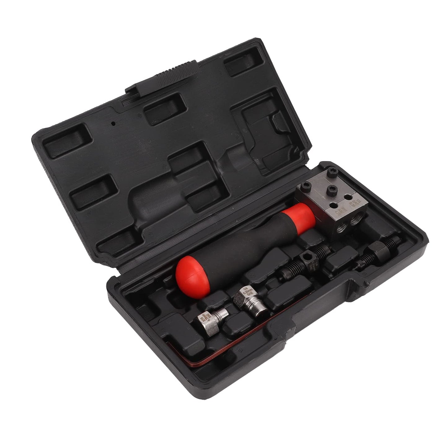 Herramienta de abocardado simple y doble, herramienta de abocardado de línea de freno de 3/16 pulgadas y 1/4 pulgadas, herramienta de abocardado hidráulica de mano para reparación de automóviles
