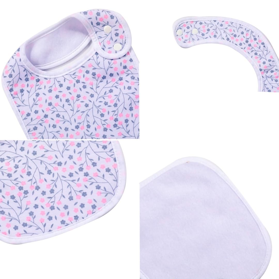 Gelisite - Paquete de 7 baberos absorbentes de algodón para bebé para la dentición