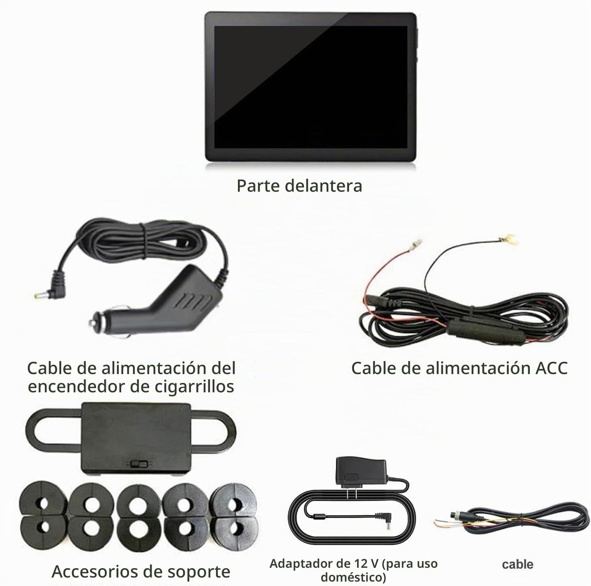 Monitor de TV Android 12 de 10.1 Pulgadas para Asiento Trasero Tablet Wifi Bluetooth USB AV