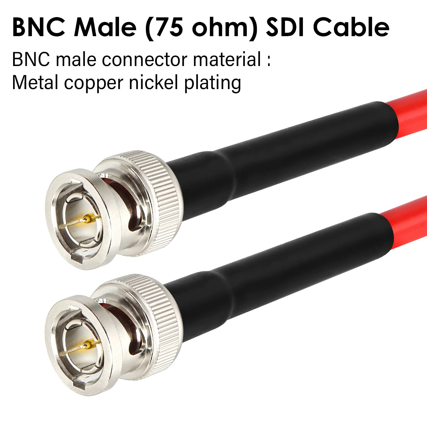 XRDS -RF Cable SDI de 50 pies - 75 Ohm RG59 Cable BNC macho para cámara HD SDI de 4K 1080P 3G/6G, monitor de video, grabador, convertidor divisor SDI a HDMI, cámara de seguridad