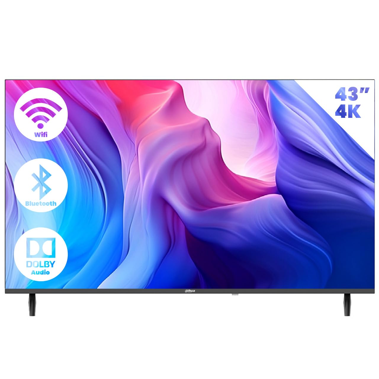 Dahua Smart TV 43” Full HD Android TV | WiFi | Frameless | Youtube, Netflix y Más | HDMI, USB, Bluetooth | Bajo Consumo Energético | Televisión Inteligente