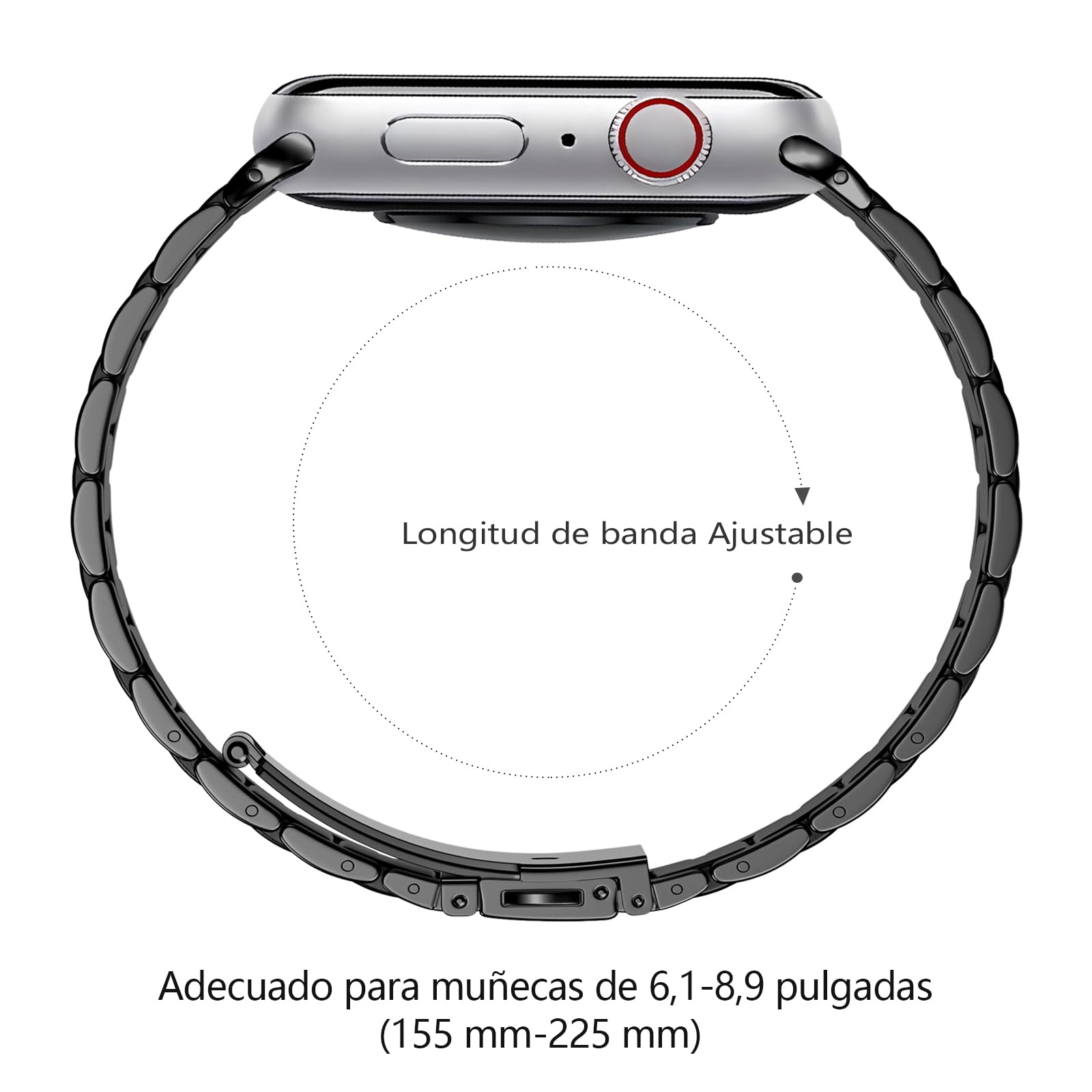 GEAK Compatible con Correa Apple Watch 42mm 44mm 45mm 49mm 41mm 40mm 38mm hombres y mujeres, Metal de Acero Inoxidable Correas para Apple Watch SE iWatch Series 9 8 7 6 5 4 3 2 1 Ultra