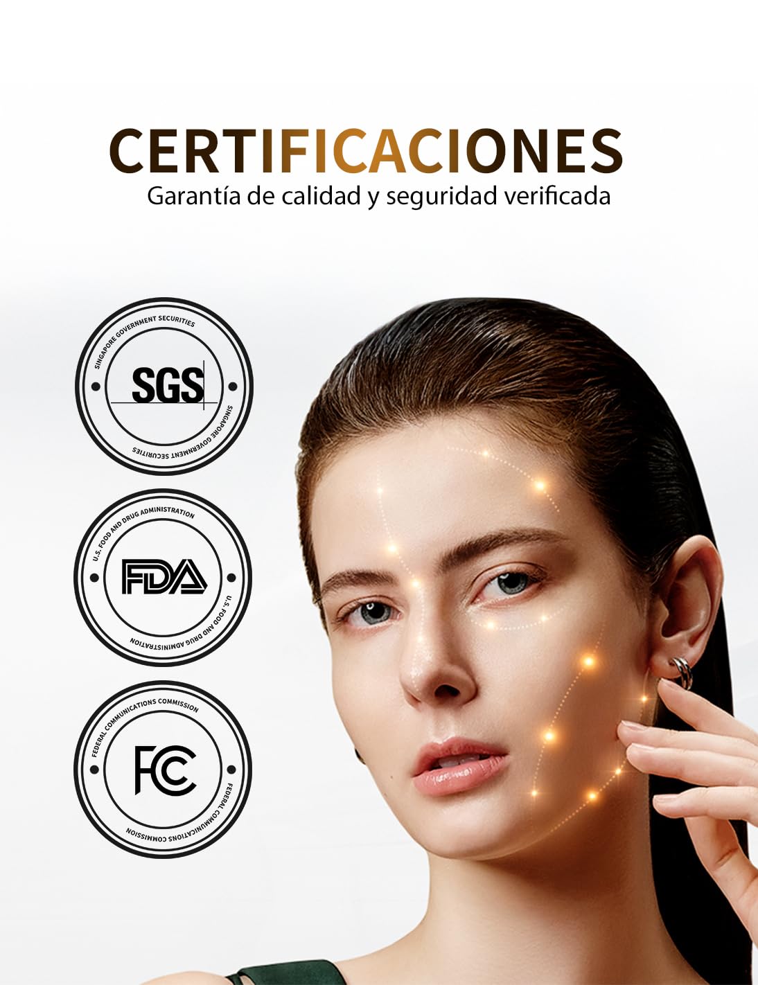 JOVS Máscara Láser Antiedad con Terapia de Luz Roja 4D