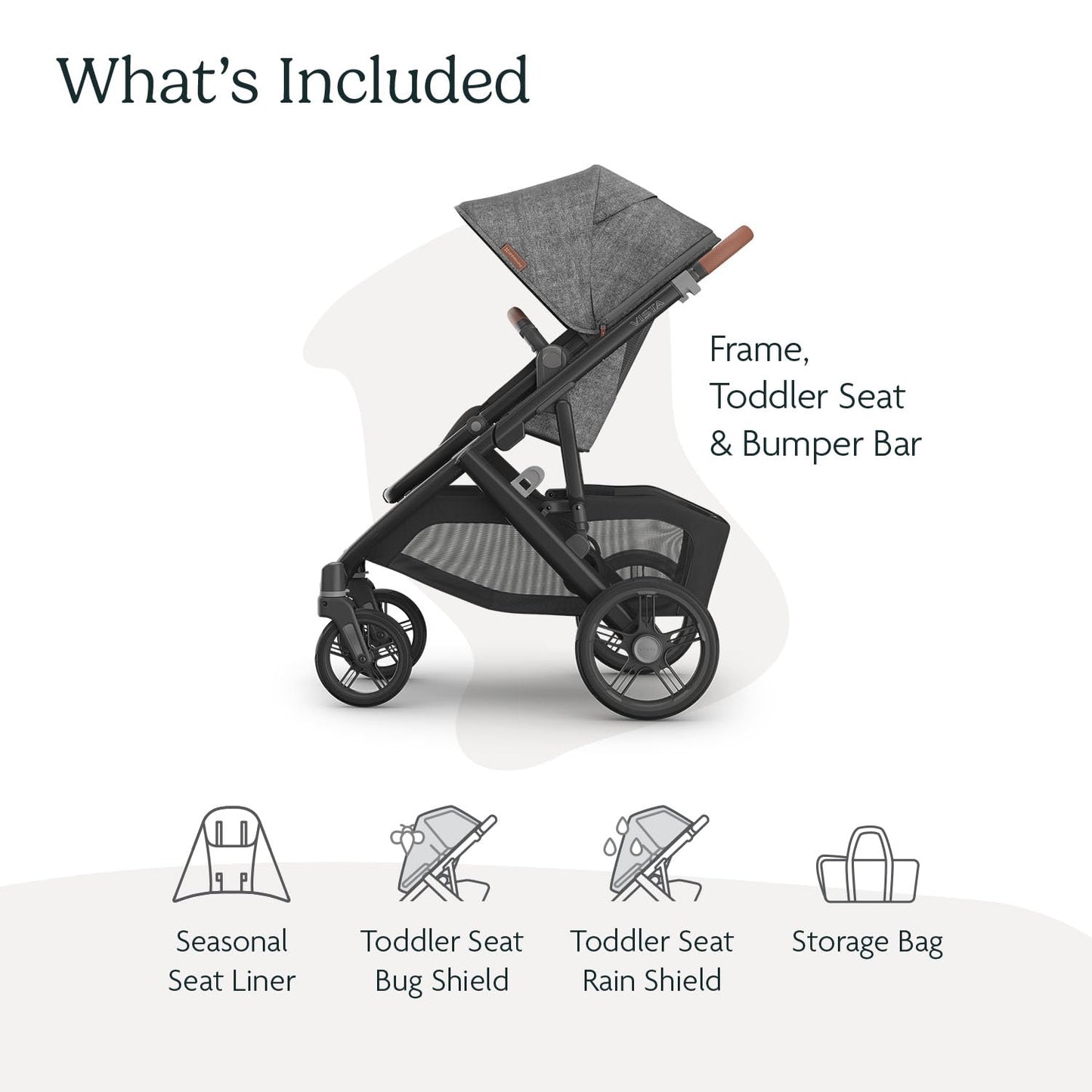 Carriola UPPAbaby Vista V3 Greyson de Tamaño Completo con Sistema de Uno a Doble