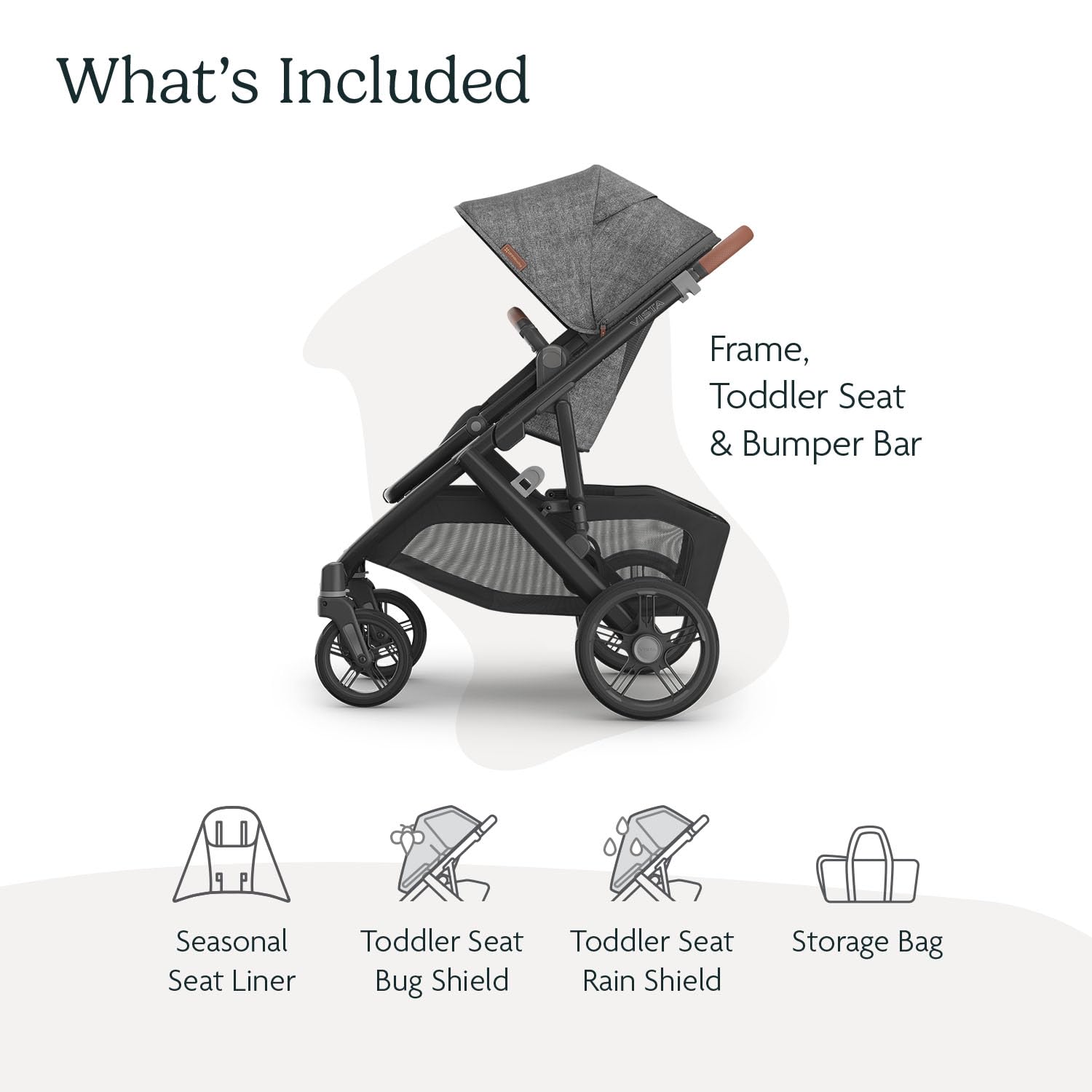 Carriola UPPAbaby Vista V3 Greyson de Tamaño Completo con Sistema de Uno a Doble