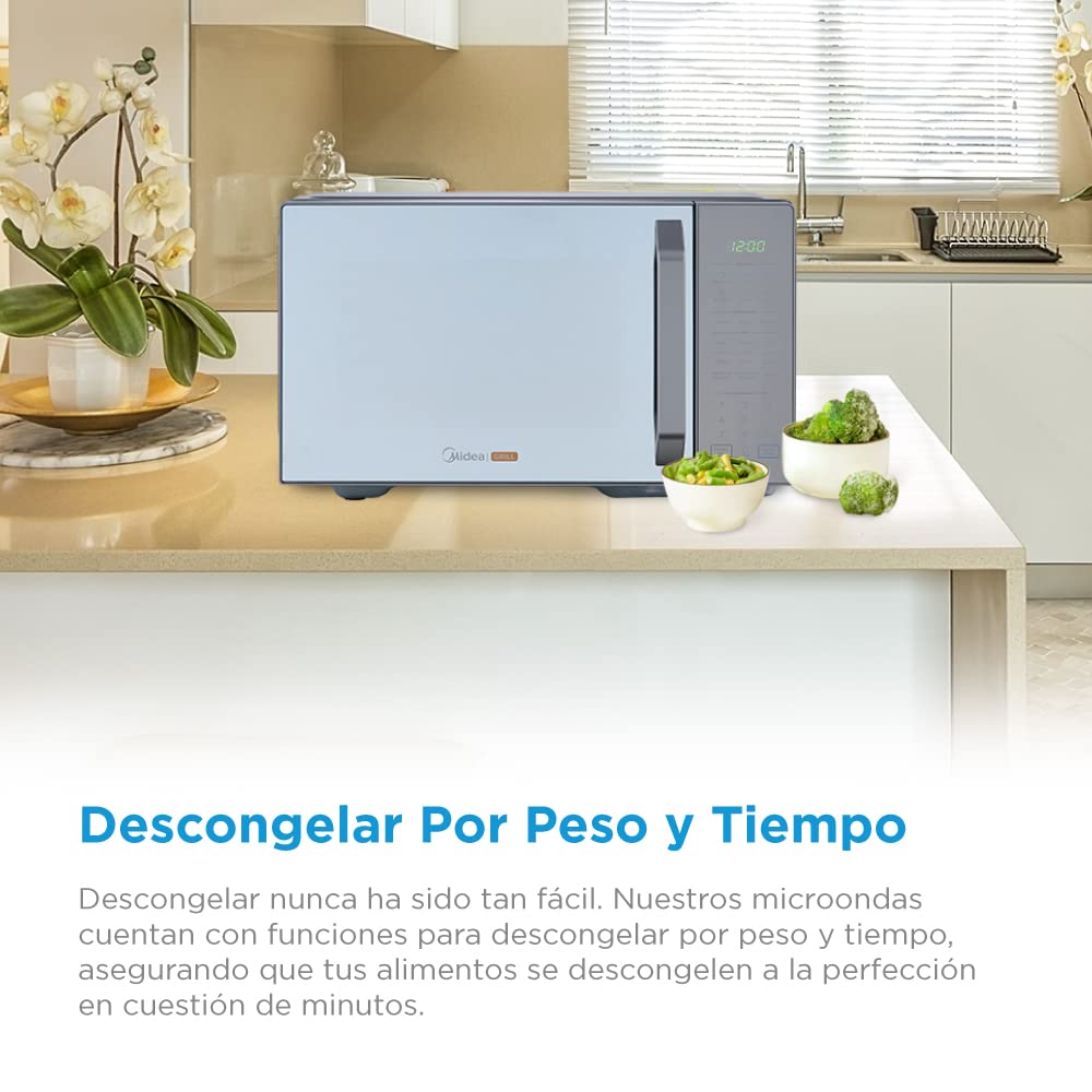 Horno de Microondas Talent Grill Midea Silver Mirror 1.1 Pies Cúbicos