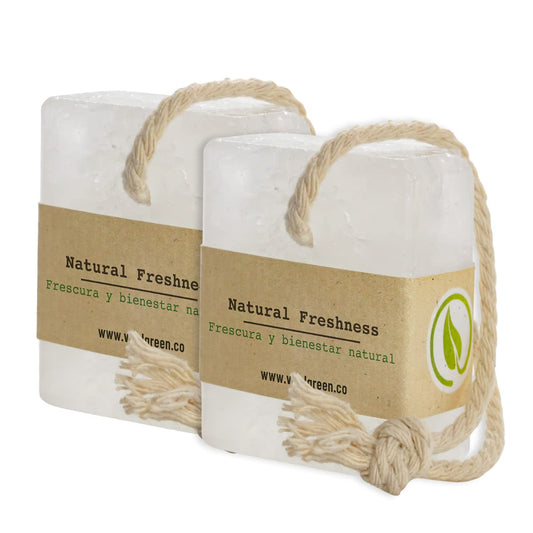 Vital Green Bloque de Cristal de Alumbre de Potasio Tailandes para Después de Rasurar, Piedra Suavizante para Usar Después de Rasurarse y Depilarse, Sensación Refrescante, 90 g / 3.18 oz (2 unds)