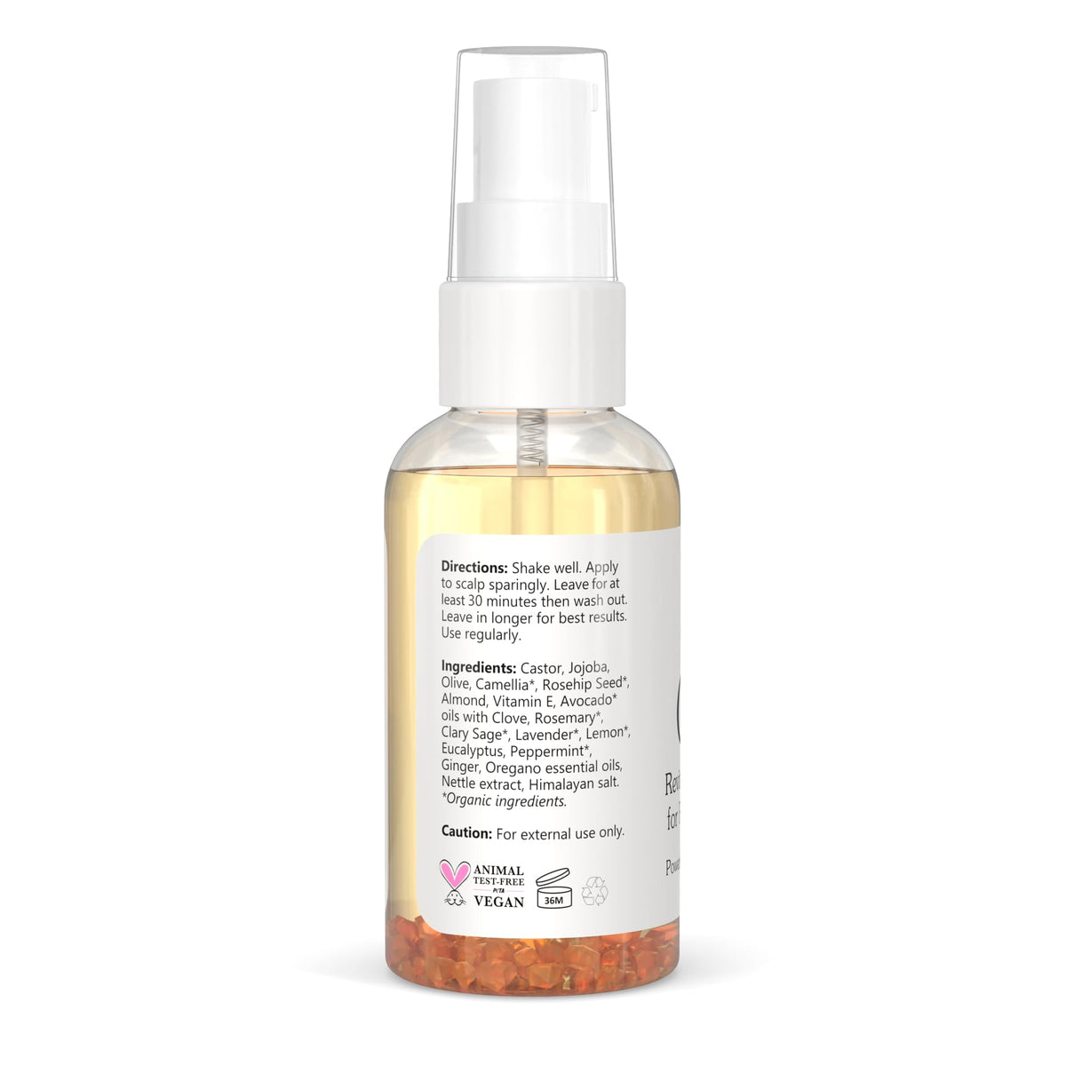 Aceite para Crecimiento del Cabello Clearly GAIN Natural con Aceite de Ricino Salvia Romero para Hombres y Mujeres