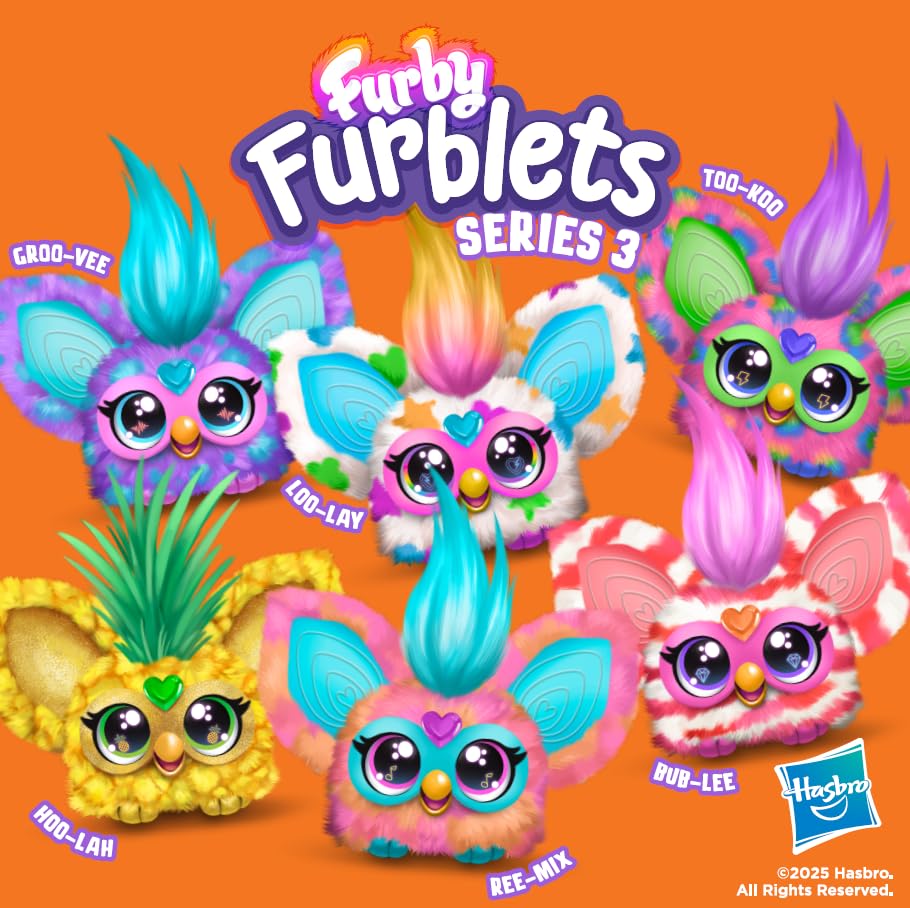 Furby Furblets - Miniamigo Groo-Vee - Morado - Peluches electrónicos para niños y niñas a Partir de 6 años