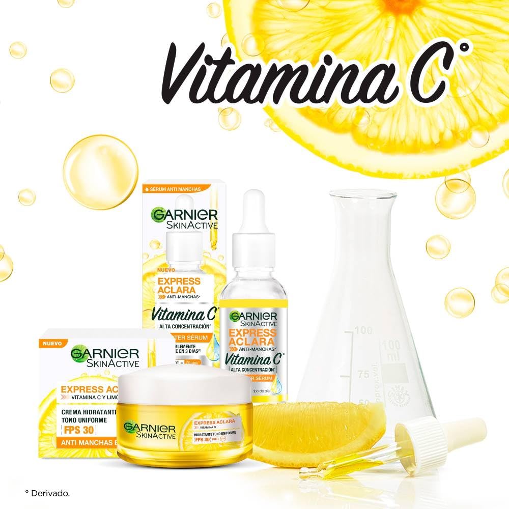 GARNIER, Vitamina C, SERUM, reductor de manchas, 2 PACK.