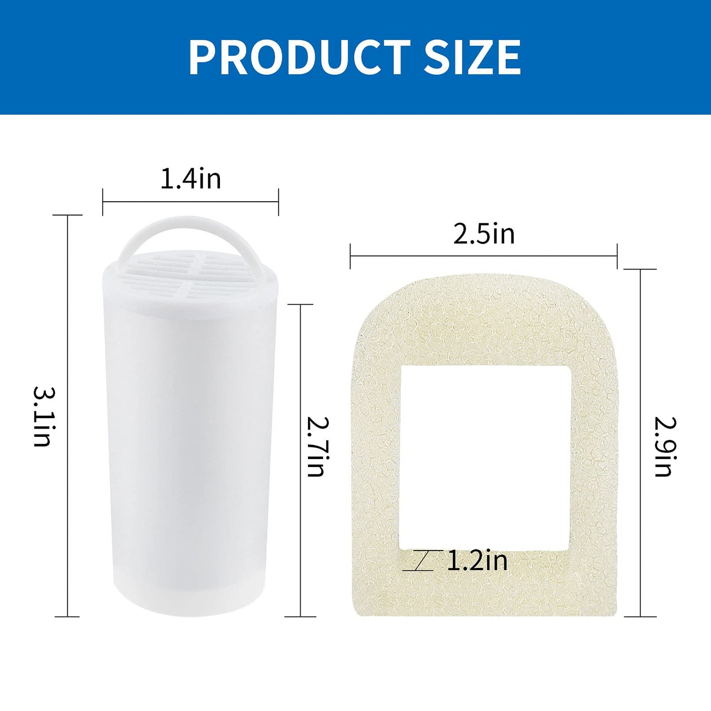 Filtros de Carbón y Prefiltros de Espuma MyfatBOSS para Petsafe Drinkwell Stainless Steel 360 Fuentes