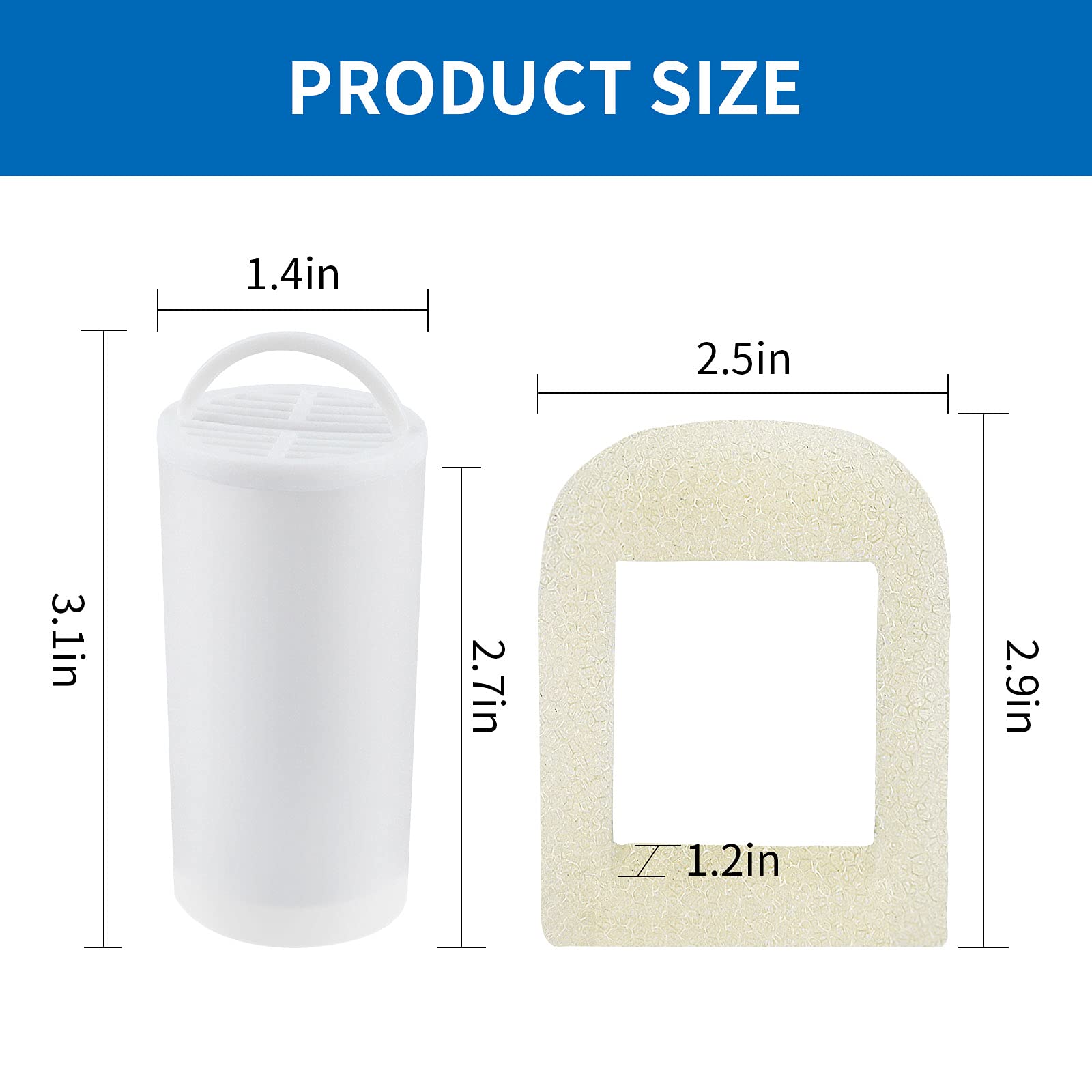 Filtros de Carbón y Prefiltros de Espuma MyfatBOSS para Petsafe Drinkwell Stainless Steel 360 Fuentes