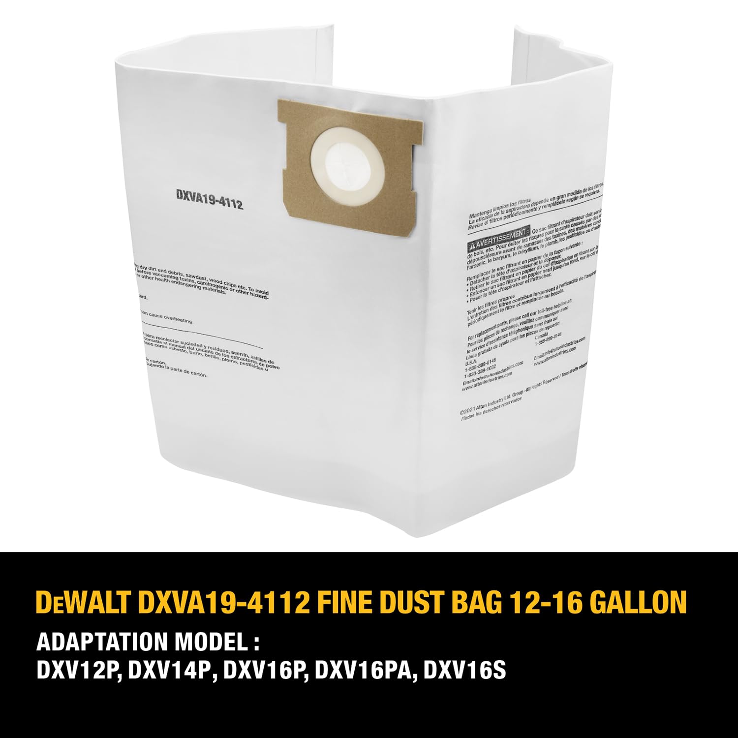 DeWalt DXVA19-4112 - Bolsa de polvo fina (12-16 galones)
