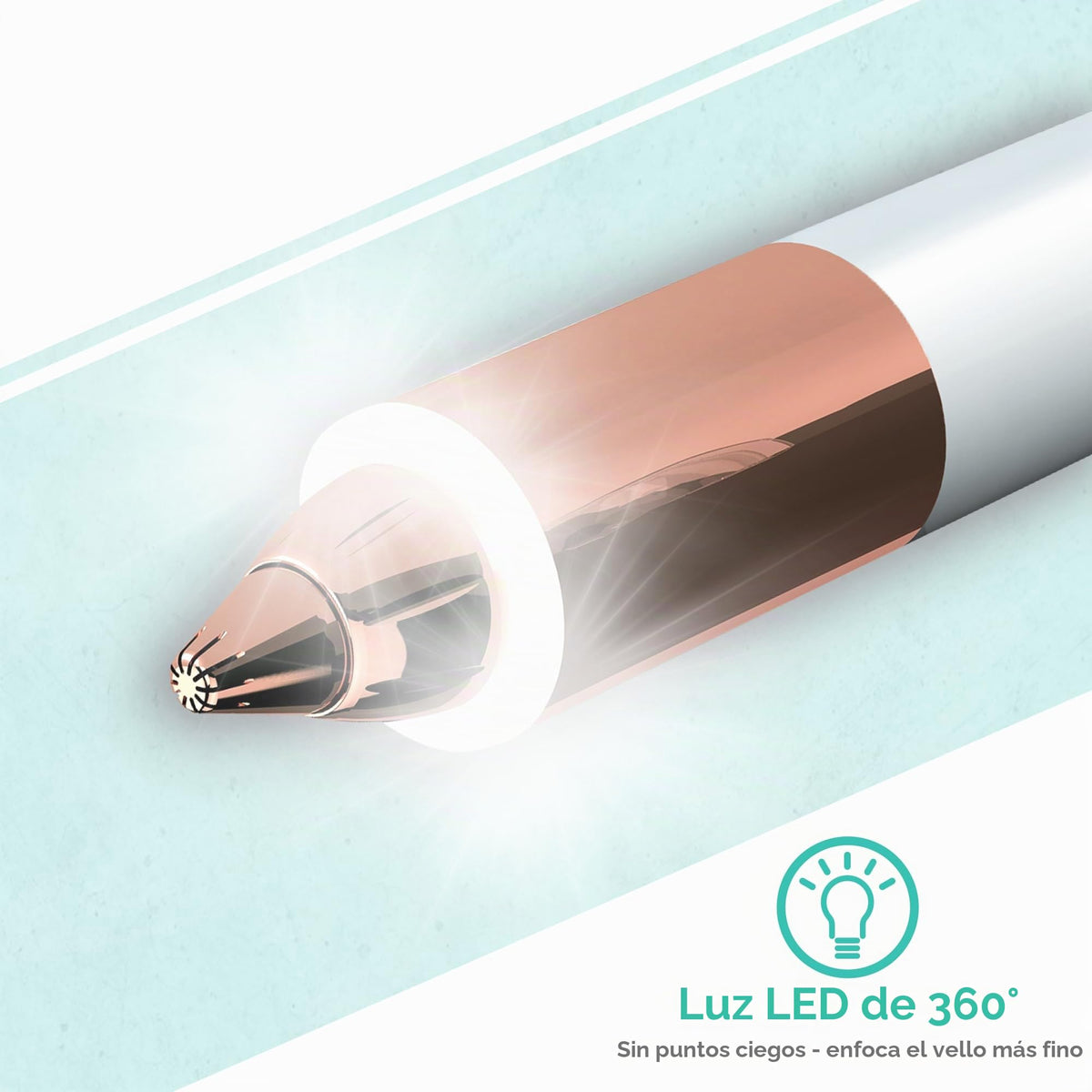Removedor 2‑en‑1 de Vello para Cejas y Facial para Mujer, Indoloro Flawless