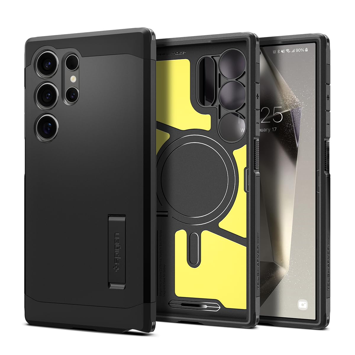 Funda Spigen Magnetic Negro Resistente a los Choques para Samsung Galaxy S24 Ultra