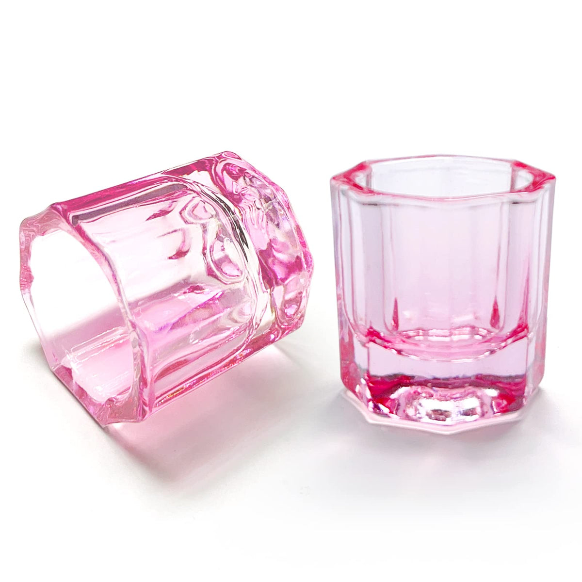 Vasos de Vidrio Honey Joy Rosa para Líquido Acrílico y Monómero