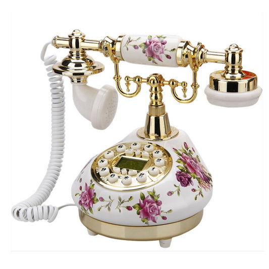 TelPal Teléfono retro vintage antiguo con esfera de botón para decoración del hogar