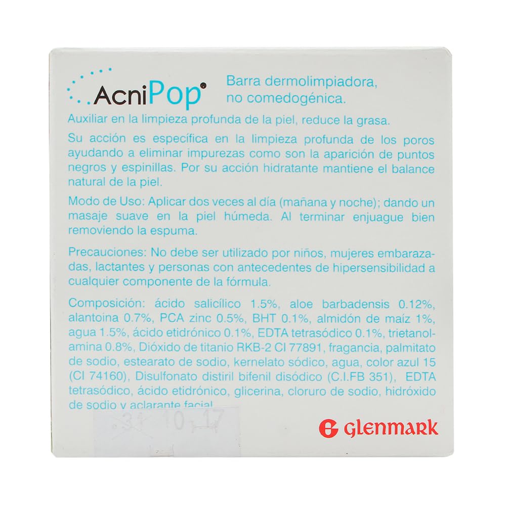 AcniPop Barra de Jabón Dermolimpiadora