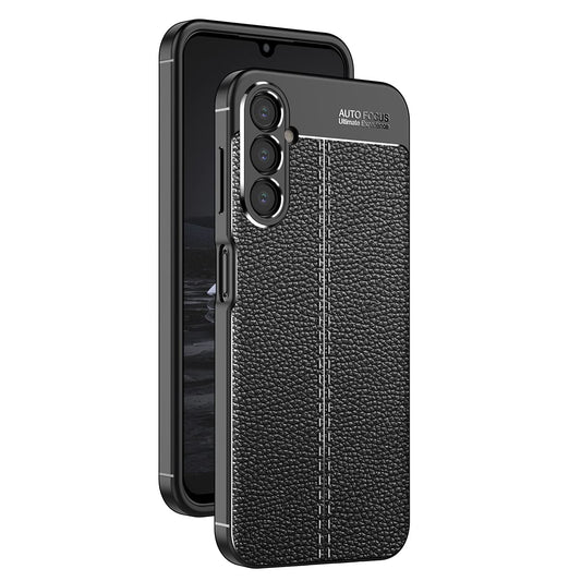 DABUNA Funda para Samsung Galaxy A14 5G Case Carcasa Uso Rudo Protector de Cámara Duradero Suave Similar Cuero Protector Cover (Negro)