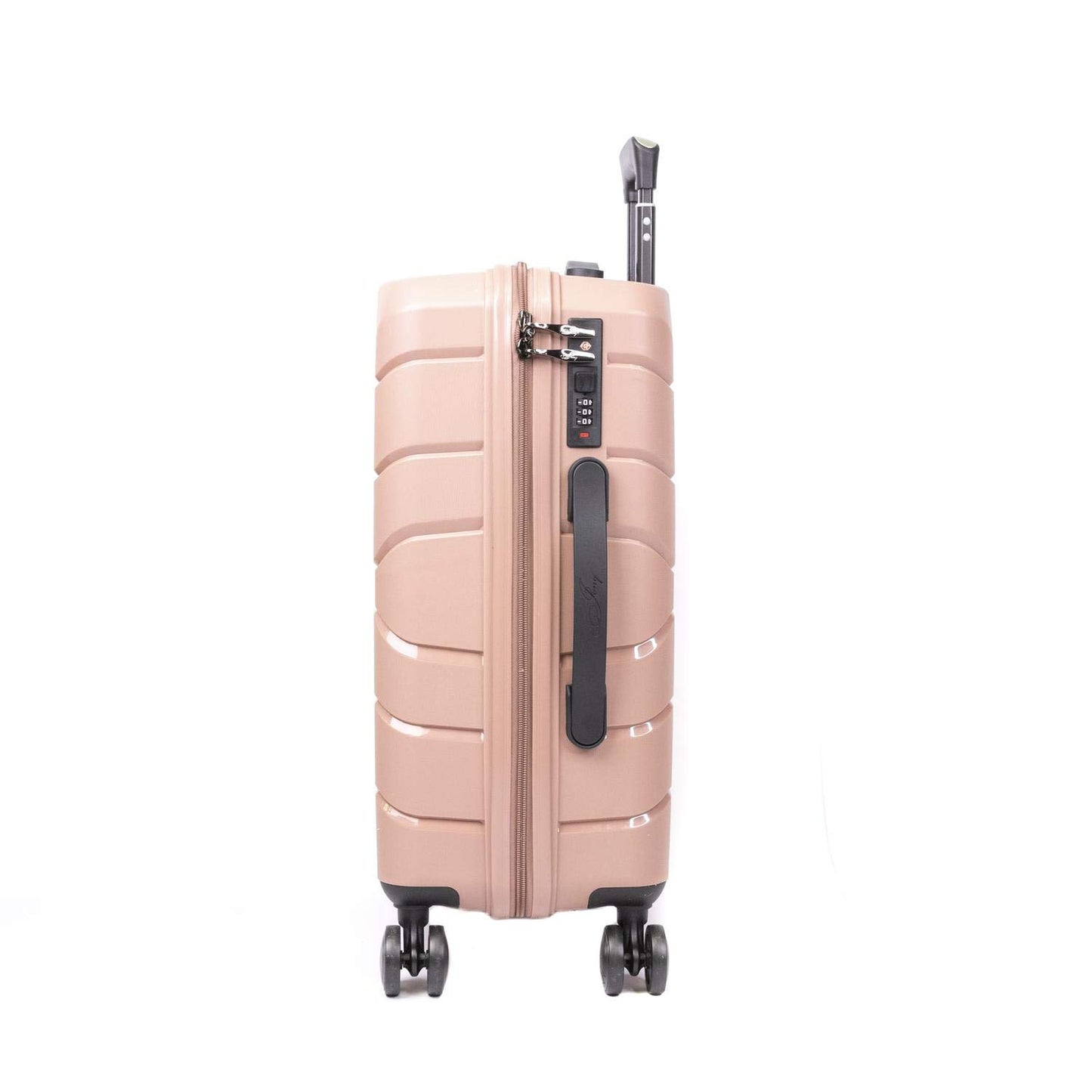 Maleta De Cabina Miguel Petacas Rosa Con Amplio Compartimento y Candado De Combinación