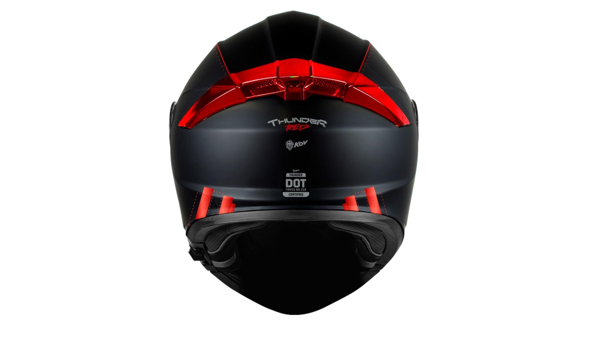 KOV Casco Metal Red Thunder ABATIBLE Rojo para Moto Certificado Dot (XX-Large)
