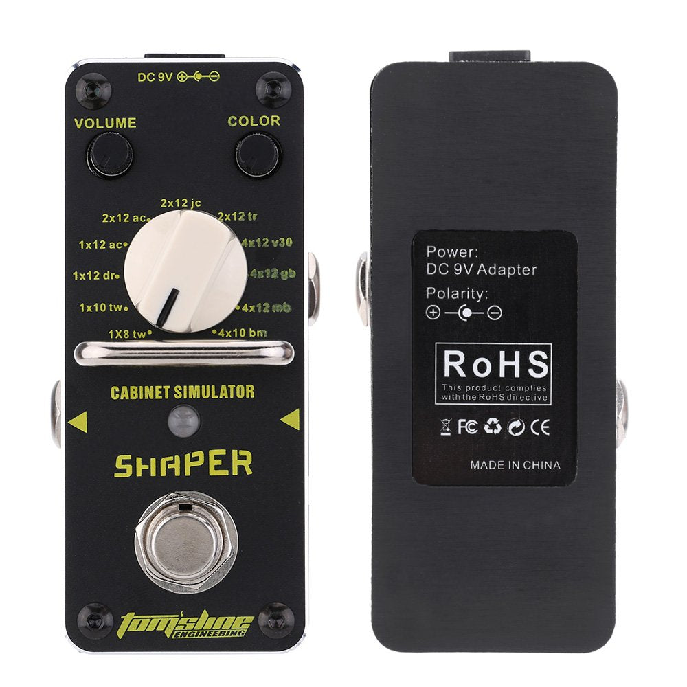 ASR-3 Shaper Cabinet Simulator Mini Pedal de Efecto de uitarra eléctrica Individual con True Bypass