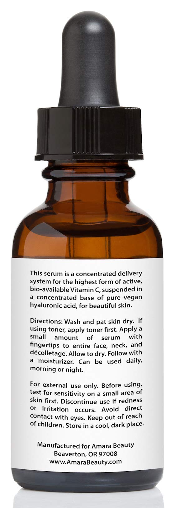 Serum Facial de Vitamina C 20% con Ácido Hialurónico y Vitamina E, 30ml - Amara Beauty - ¡Ilumina y Rejuvenece tu Piel!
